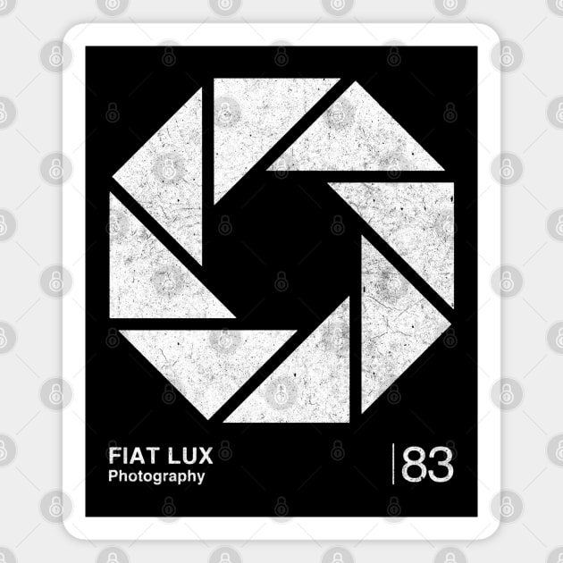 Fiat Lux / Minimalist Graphic Artwork Design Magnet by saudade